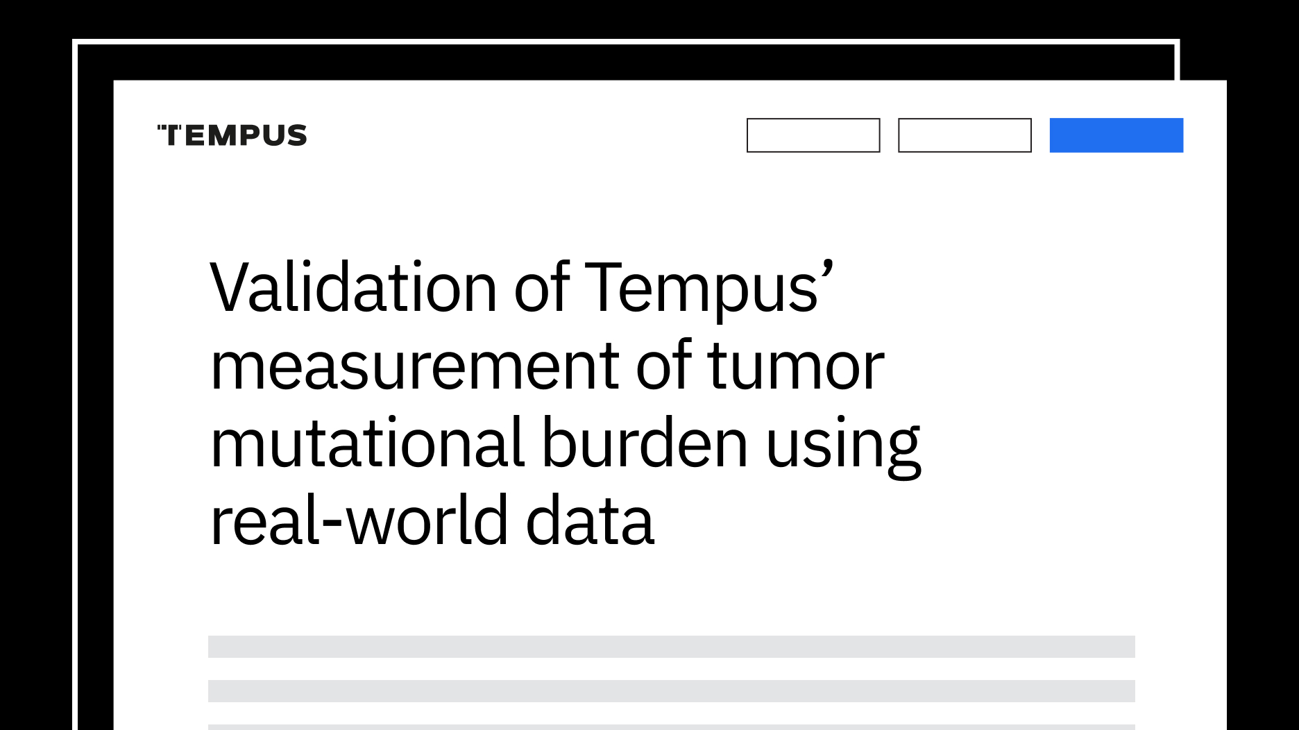 Validation of Tempus’ measurement of tumor mutational burden using real-world data